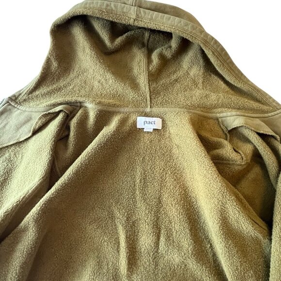 Pact Organic Cotton Hoodie Sweatshirt Full Zip Jacket Large Green Sustainable - Picture 13 of 16